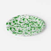 Paint Spatter Green Pappteller (Schrägansicht)