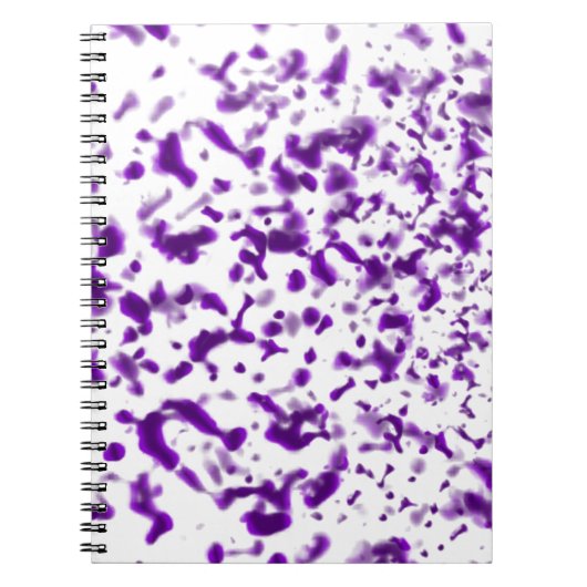 Paint Spatter Lila Notizblock (Vorderseite)