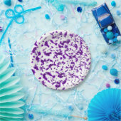 Paint Spatter Lila Pappteller (Party)