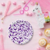 Paint Spatter Lila Pappteller (Party)