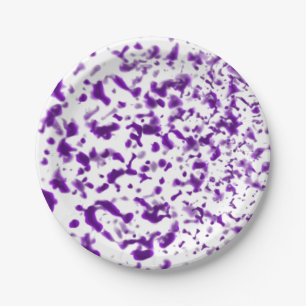 Paint Spatter Lila Pappteller