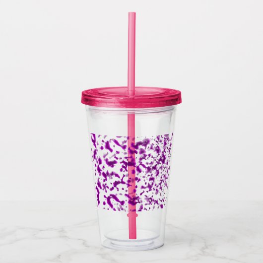 Paint Spatter Pink Acryltrinkbecher (Vorderseite)