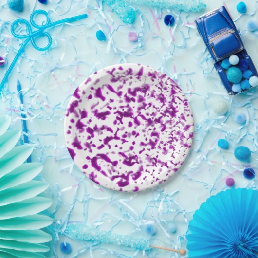 Paint Spatter Pink Pappteller (Party)