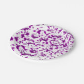 Paint Spatter Pink Pappteller (Schrägansicht)