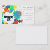 Paint Spatters Künstler Designer Visitenkarte (Vorne/Hinten)