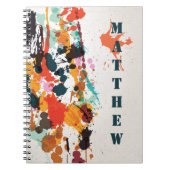 Paint Spatters Notebook Notizblock (Vorderseite)