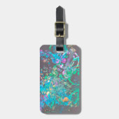 Paint splantat Art Gepäckanhänger - blau grün (Vorderseite vertikal)