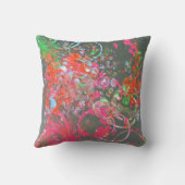 Paint splash Art Kissen rot rosa (Rückseite)