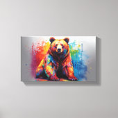 Paint Splash Bear Leinwanddruck (Vorderseite)