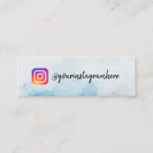 Paint Splash Blue instagramm Visitenkarte (Vorderseite)