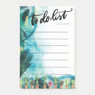 Paint Splash, Cactus to do List Post-it Klebezettel