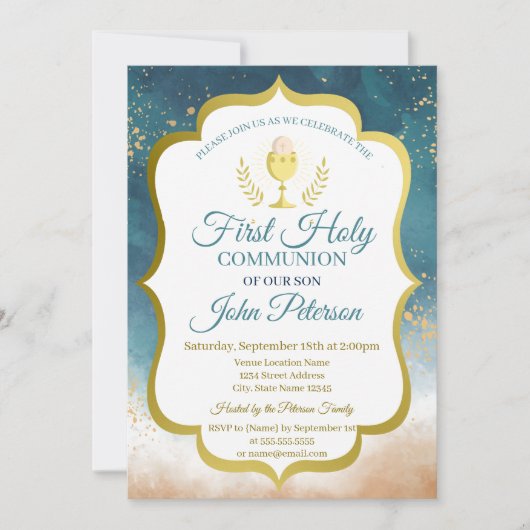 Paint Splash, Chalice First Heilige Kommune Einladung (Vorderseite)