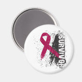 Paint Splash Design - Multiple Myelom Survivor Magnet (Vorderseite/Rückseite)