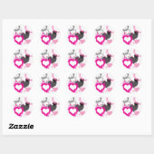 Paint Splash Herz Muster Round Stickers (Blatt)