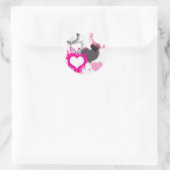 Paint Splash Herz Muster Round Stickers (Tasche)