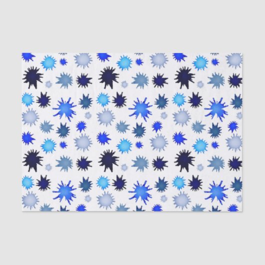 Paint Splash in Blue Pattern Seidenpapier (Vorderseite)
