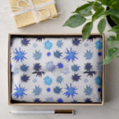 Paint Splash in Blue Pattern Seidenpapier (Geschenk)