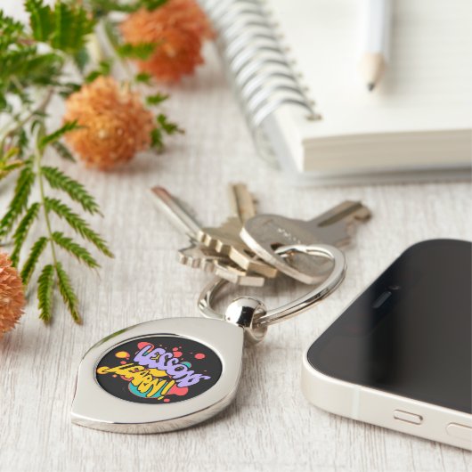 PAINT SPLASH LESSONS LEARN METAL KEYCHAIN SCHLÜSSELANHÄNGER (Seite)