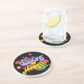 PAINT SPLASH LESSONS LEARN ROUND SANDSTONE COASTER GETRÄNKEUNTERSETZER (Seite)