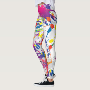 Paint Splash & Musical Notes Leggings