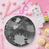 Paint Splash Muster 2 Pappteller (Party)