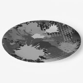 Paint Splash Muster 2 Pappteller (Schrägansicht)