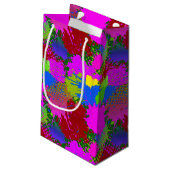 Paint Splash Muster 3 Kleine Geschenktüte (Rückseite Schrägansicht)
