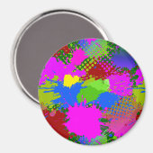 Paint Splash Muster 3 Magnet (Vorderseite/Rückseite)