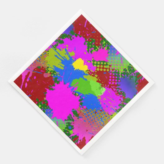 Paint Splash Muster 3 Serviette (Ecke)