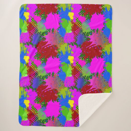 Paint Splash Muster 3 Sherpadecke (Vorderseite)