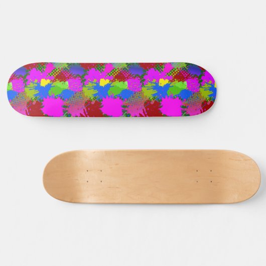 Paint Splash Muster 3 Skateboard (Horizontal)