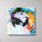 Paint Splash Parrot | Canvas Print Leinwanddruck (Vorderseite)