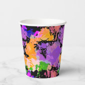 Paint Splash Spritzer Print Pappbecher (Rückseite)