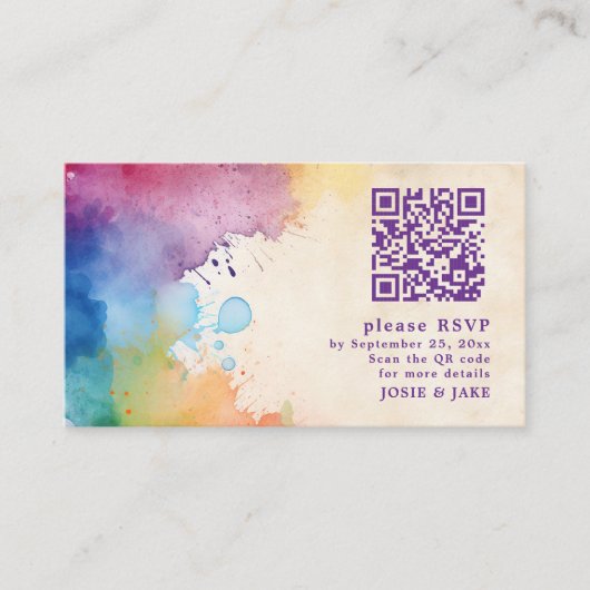 Paint splash UAWG QR Code Enclosure Card Begleitkarte (Vorderseite)