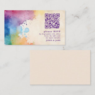 Paint splash UAWG QR Code Enclosure Card Begleitkarte