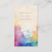 Paint splashes danke für Ihren Kauf Begleitkarte (Vorderseite)