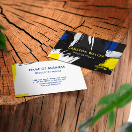 Paint Splashes - Gelb und Blau Visitenkarte