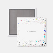 Paint Splashes Spektakuläre Fotovorlage Magnet (Vorderseite/Rückseite)