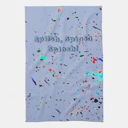 Paint Splashes und Spots Abstrakte Kunst Geschirrtuch (Vertikal)