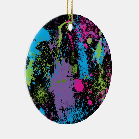 Paint Splater Keramik Ornament (Rechts)
