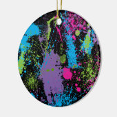 Paint Splater Keramik Ornament (Links)