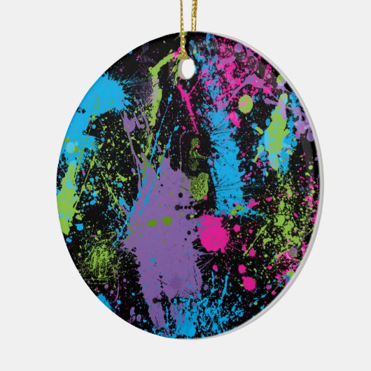 Paint Splater Keramik Ornament (Links)