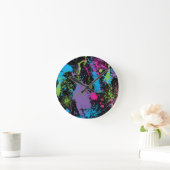 Paint Splater Runde Wanduhr (Zuhause)