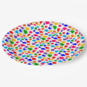 Paint Splats Pappteller (Schrägansicht)