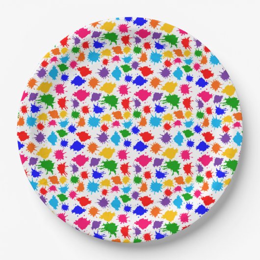 Paint Splats Pappteller (Vorderseite)