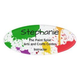 Paint Splats Personalisiert Namenschild