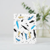 Paint Splats Postkarte (Stehend Vorderseite)
