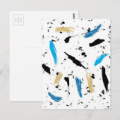 Paint Splats Postkarte (Vorne/Hinten)