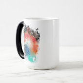 Paint Splatted Fox Verwandlungstasse (Vorderseite Links)