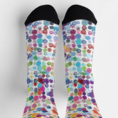Paint Splatter Colorful Dots Socken (Oben)